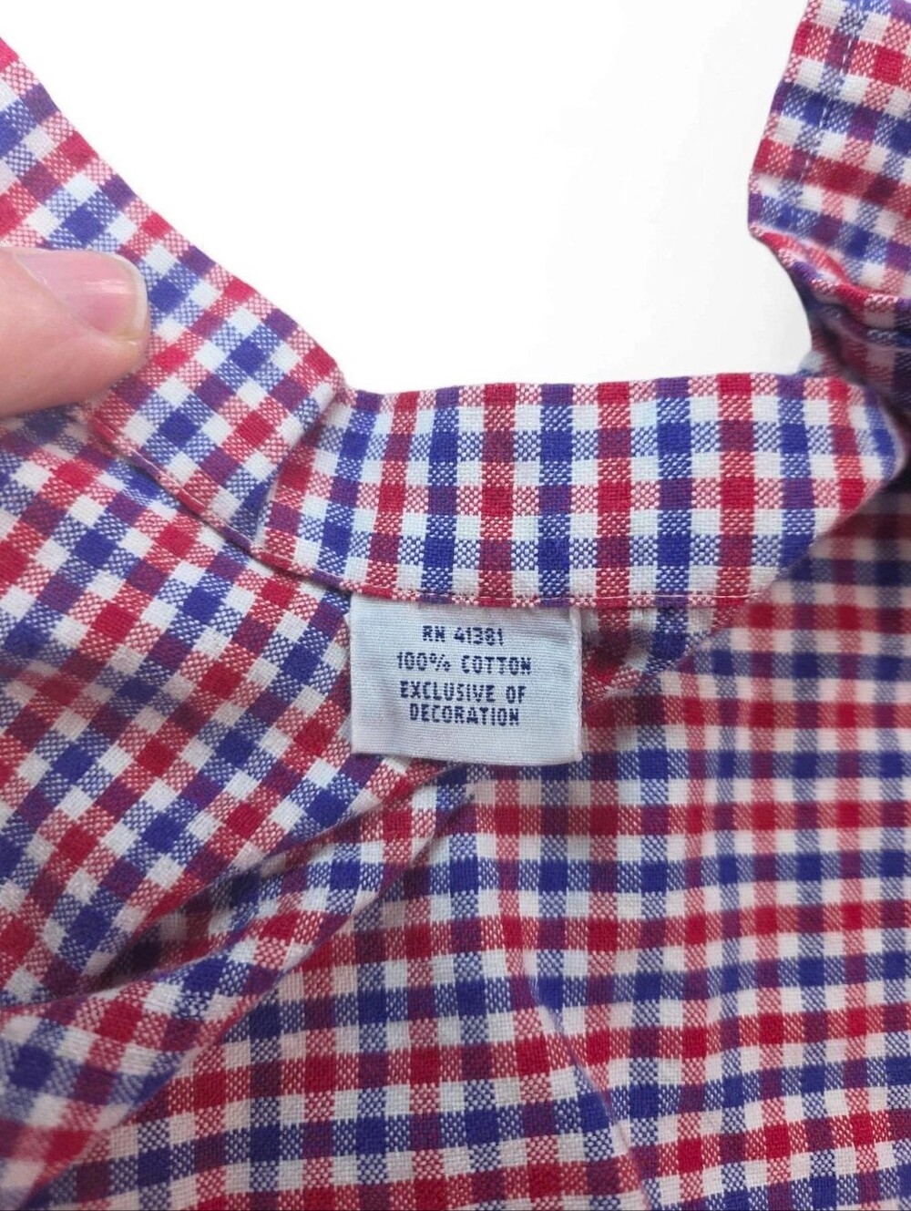 Ralph Lauren Shirt Mens XXL Red Blue White Gingham Check Pony 100% Cotton - Picture 5 of 7